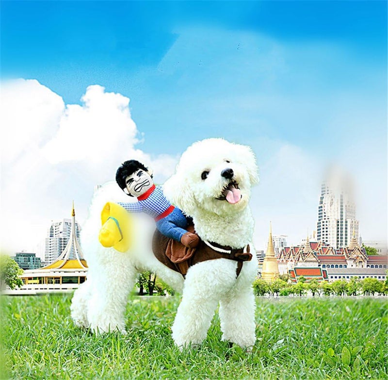 Hotumn Christmas Dog Costume Pet Costume Pet Suit Cowboy Rider Style Dog Halloween Costume Pet Funny Clothes (XS, Cowboy Rider) - Image 5